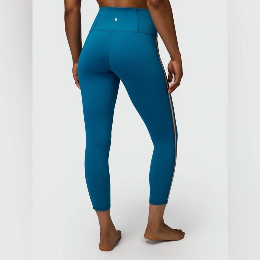 NWT Spiritual Gangster Ada Dream Tech Side Stripe Legging in Dark Turquoise